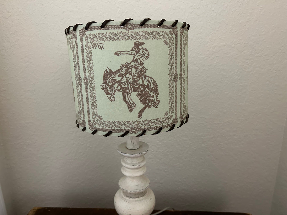 Bandana Bronc Sage and Brown Lampshade