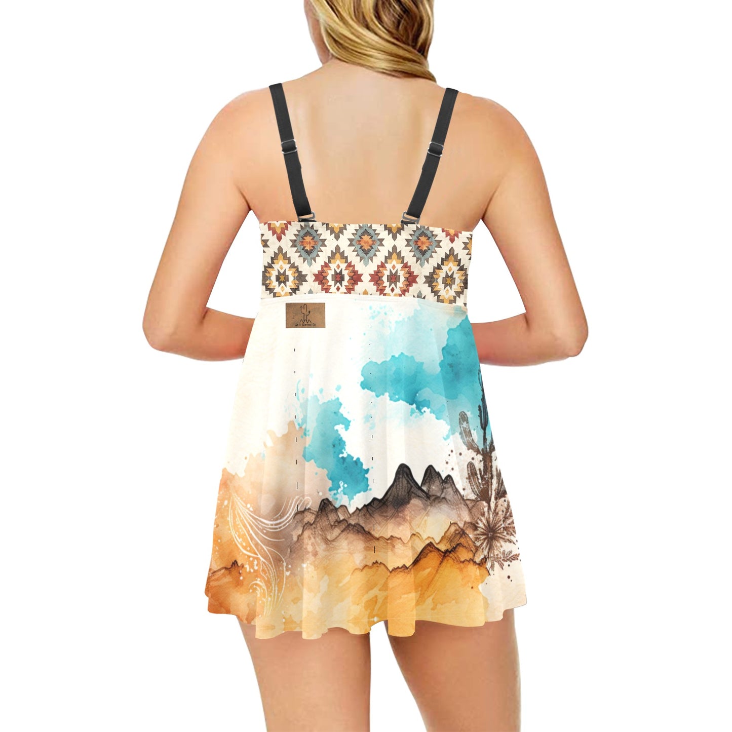 Southwest Soquili Chest Pleat Swim Dress