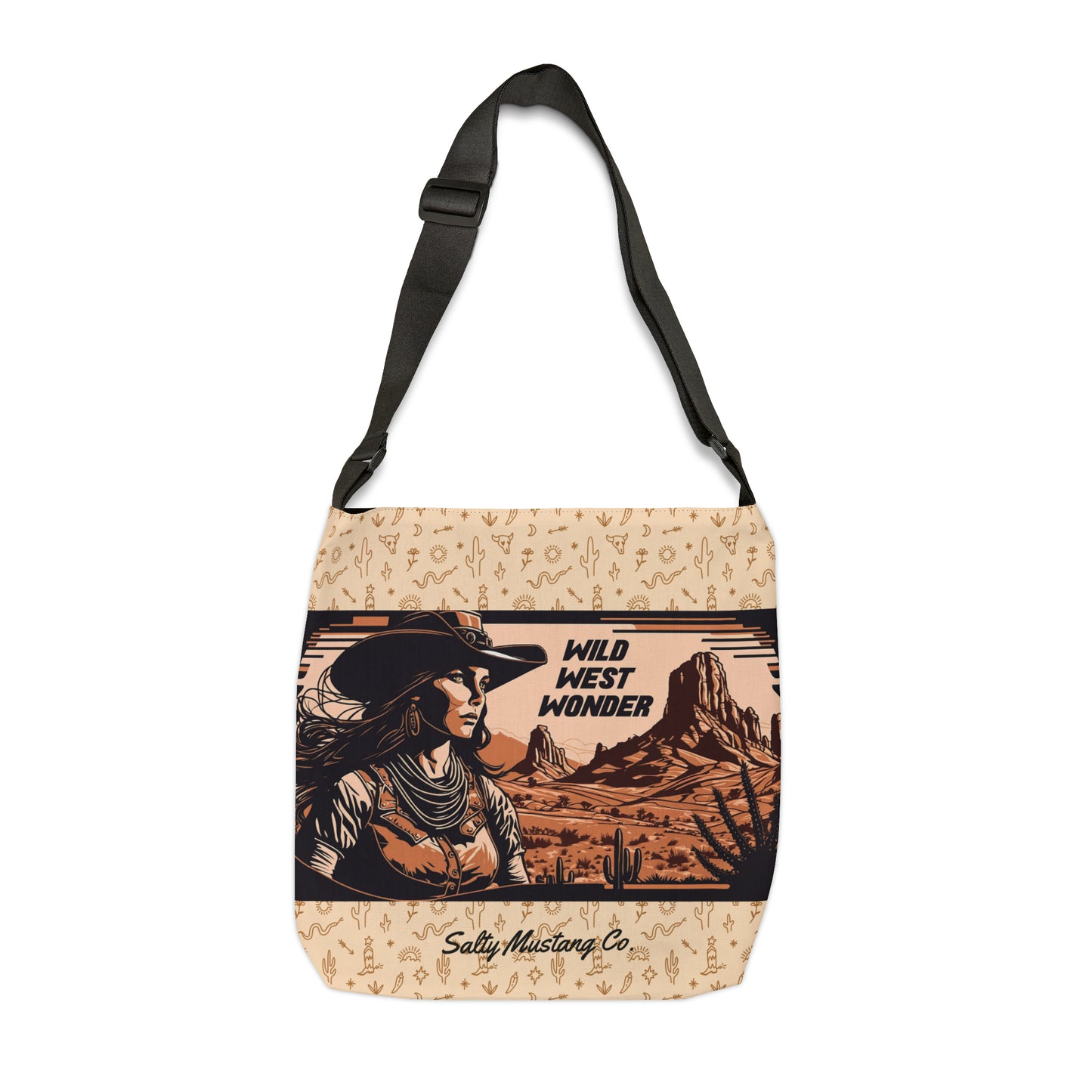 Two Sided Vintage Cowgirl Adjustable Tote Bag (AOP)