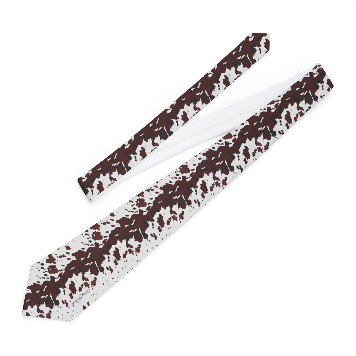 Frosty Cowhide Print Necktie