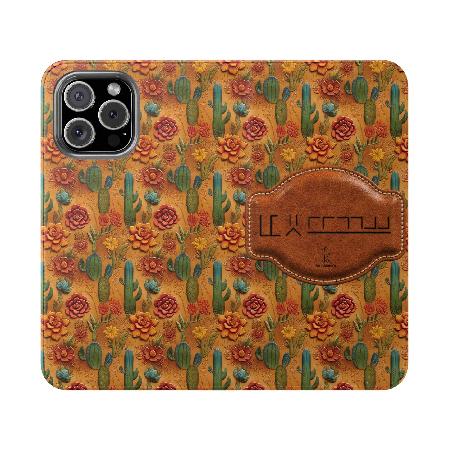Customizable Mustang Brand Wallet Flip Phone Case (iPhone and Samsung)