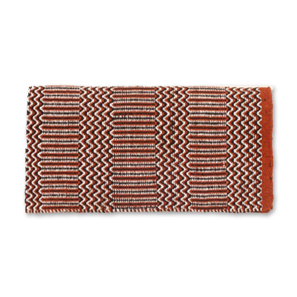 1340-3 Double Weave 32x64 Acrylic Blend Saddle Blanket Rust And Black RUST BLACK
