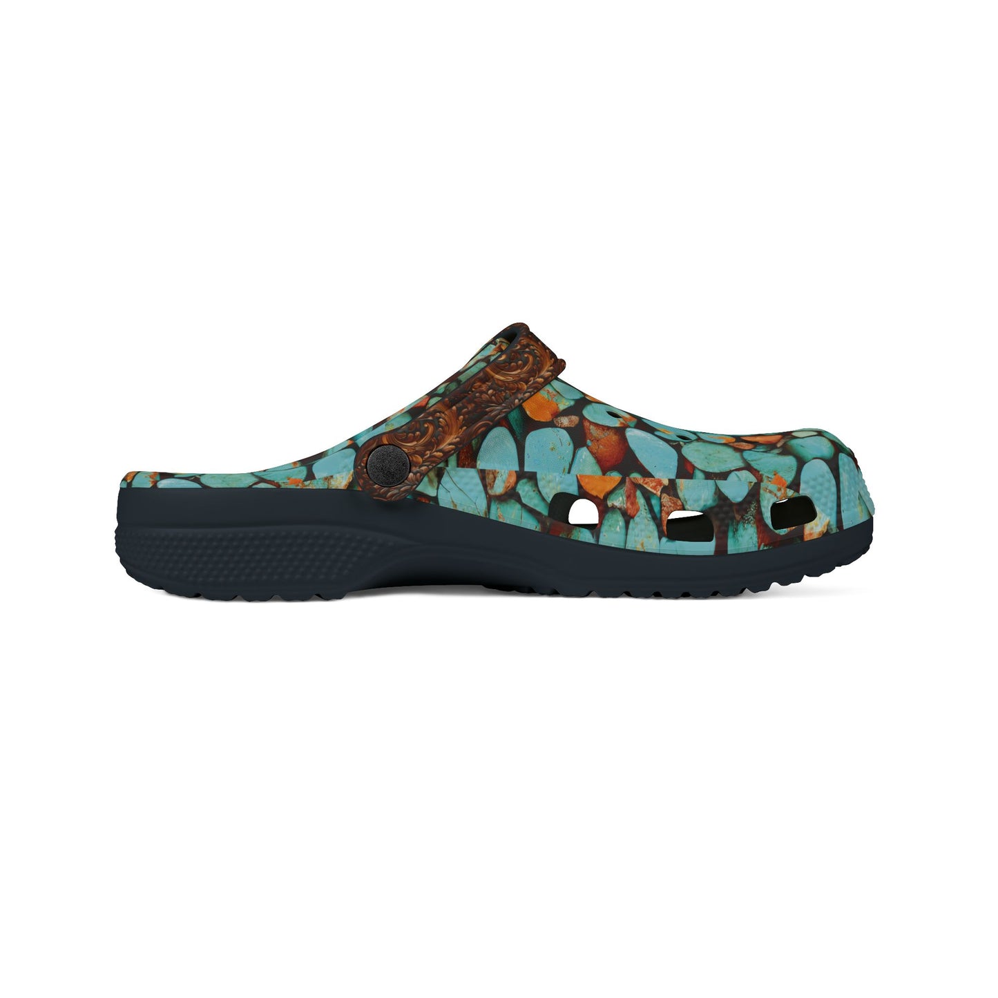 Desert Gem Turquoise Stone Foam Rubber Salty Clogs