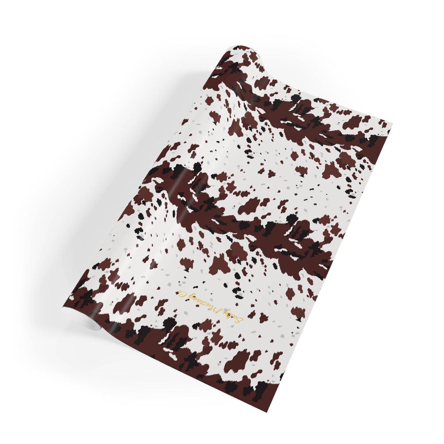 Cowhide Print Gift Wrapping Paper Rolls, 1pc