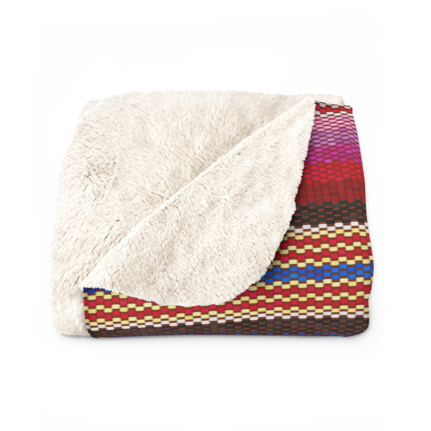 Serape Southwest Pattern Sherpa Fleece Blanket
