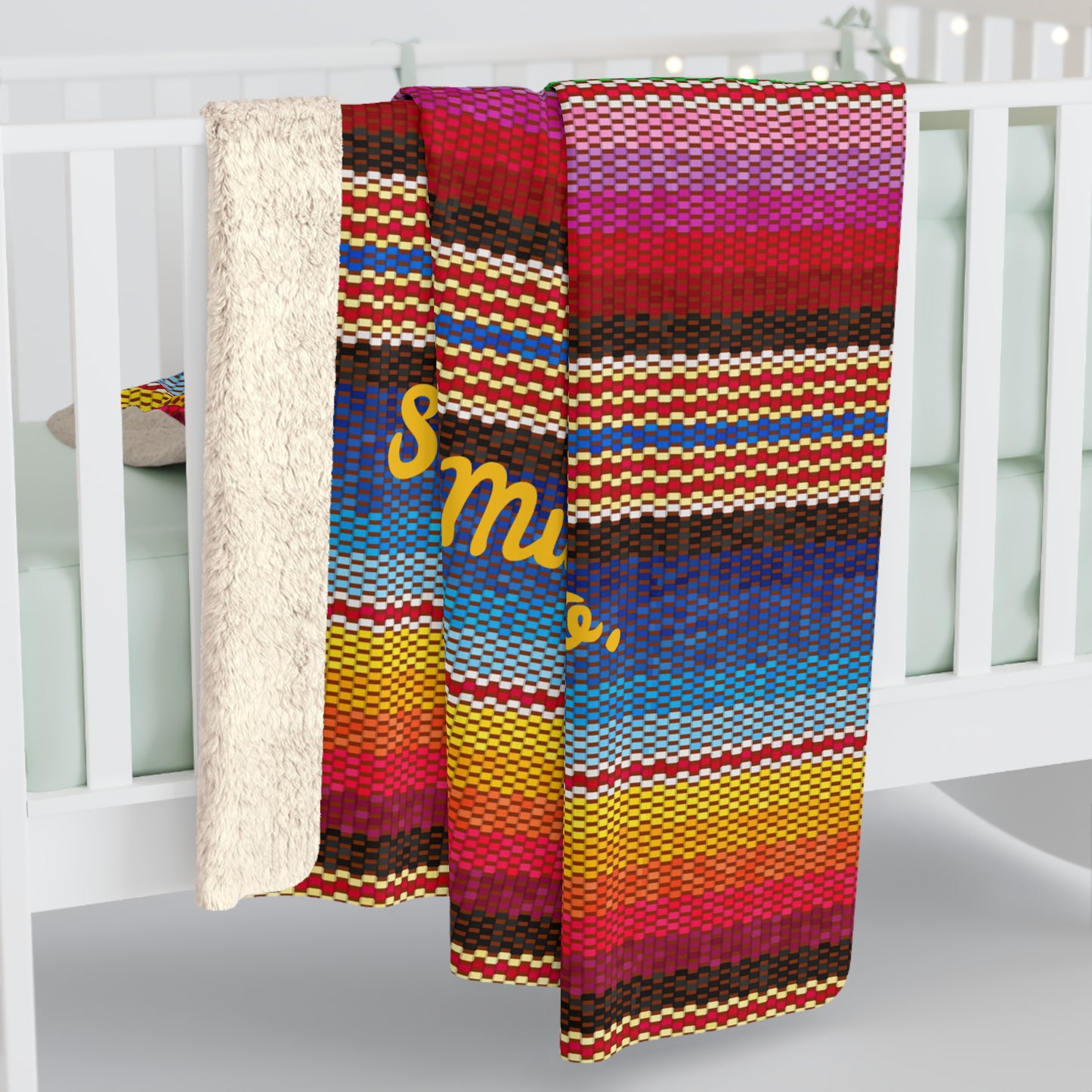 Serape Southwest Pattern Sherpa Fleece Blanket