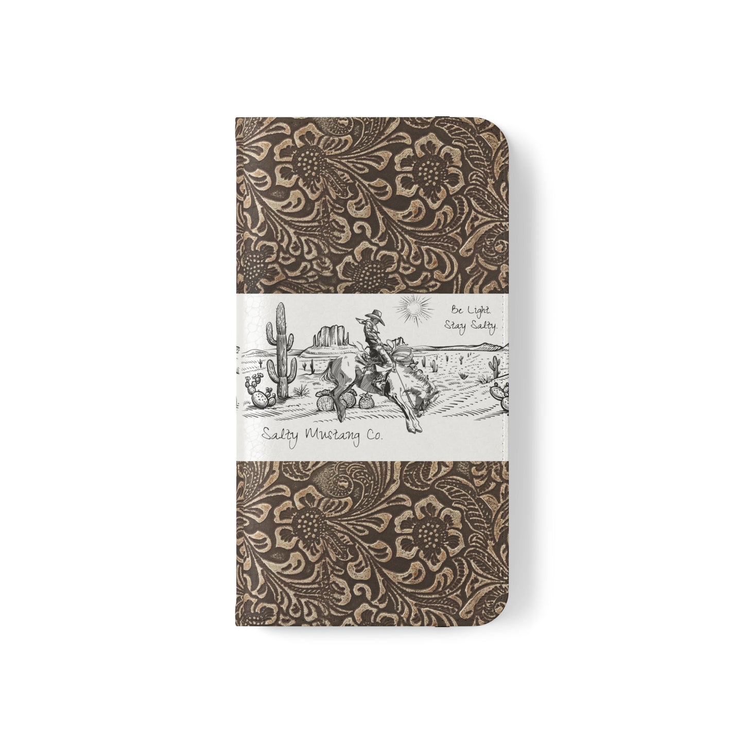 West Texas Bronc Rider, Leather Print Flip Cases - Android