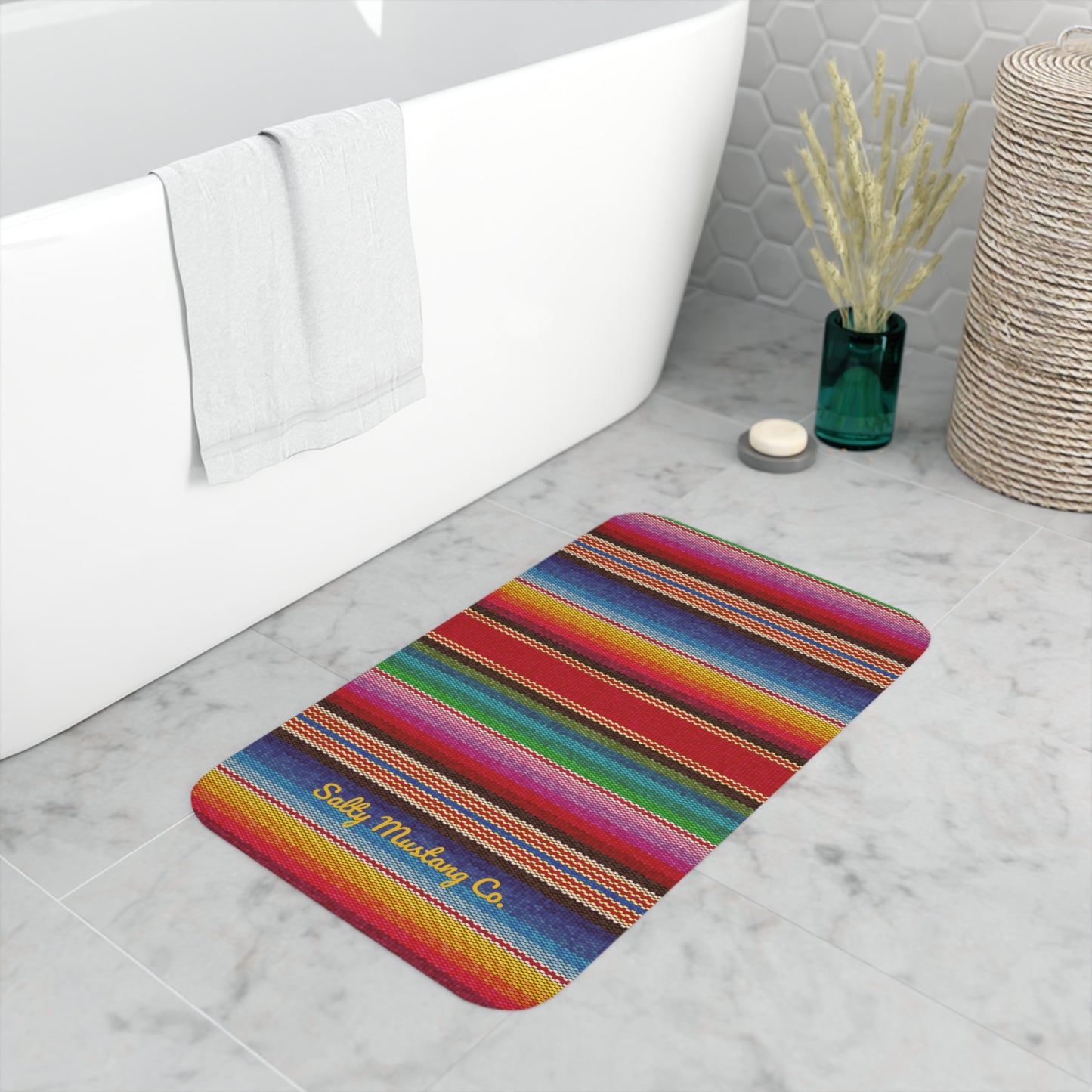Serape Pattern Memory Foam Bath Mat