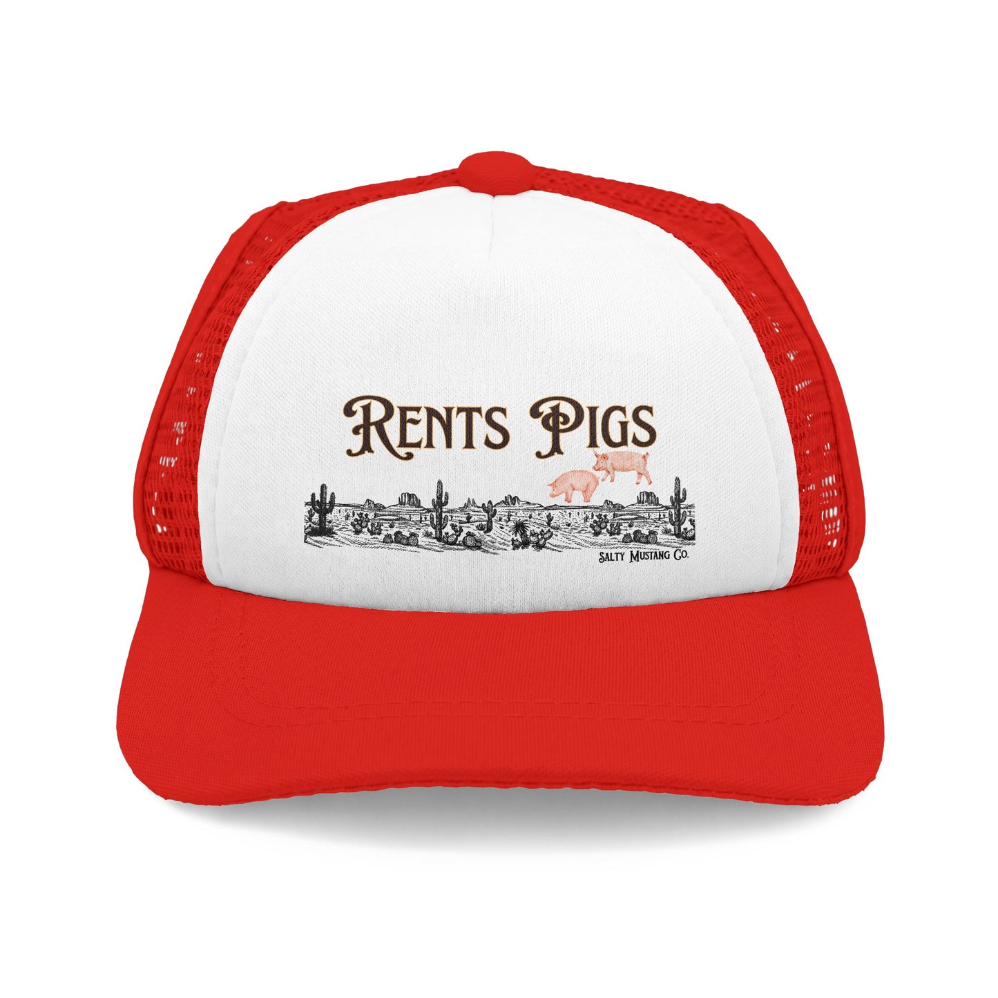 Rents Pigs Dog Foam Trucker Hat
