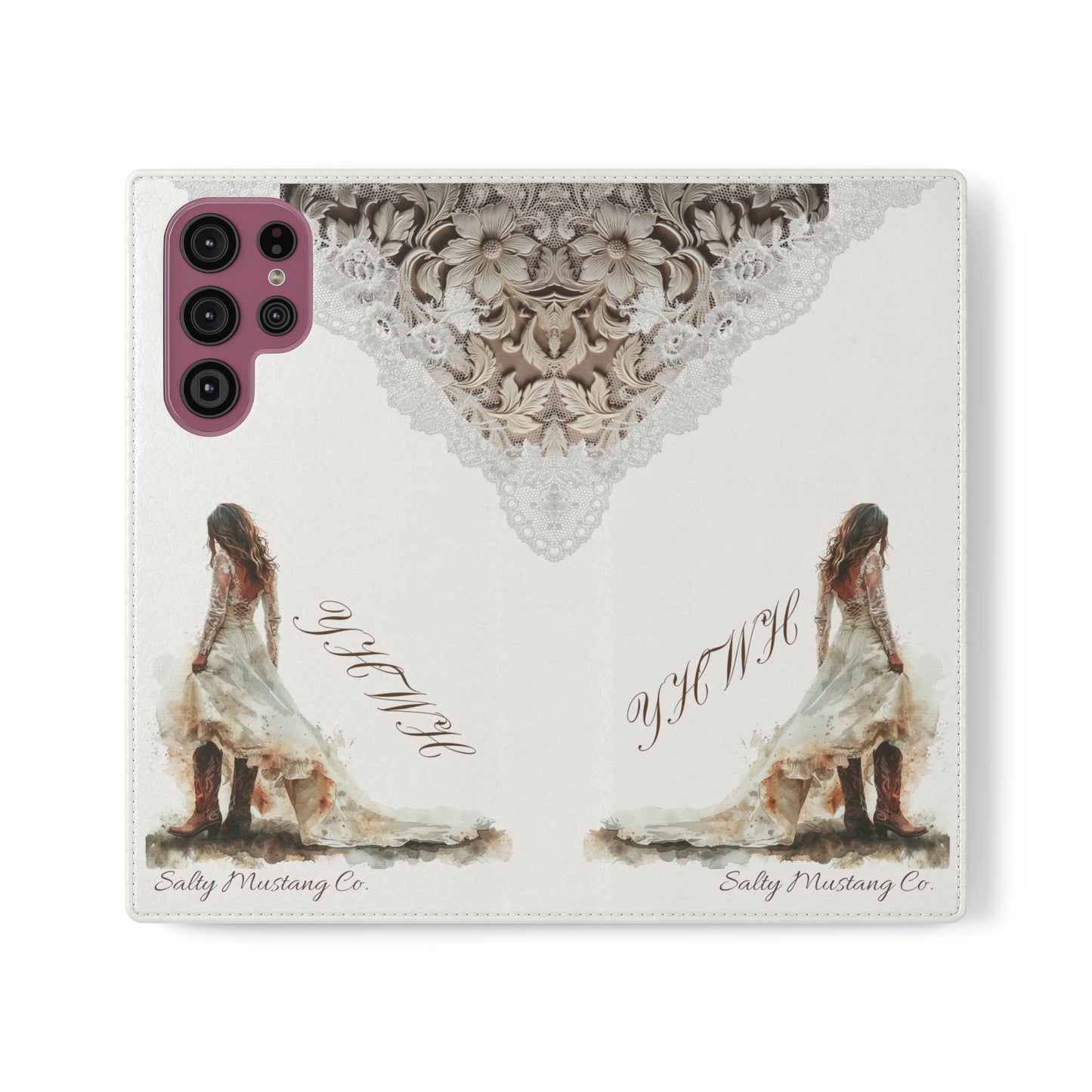 Leather & Lace YHWH Flip Cases (Samsung AND iPhone)