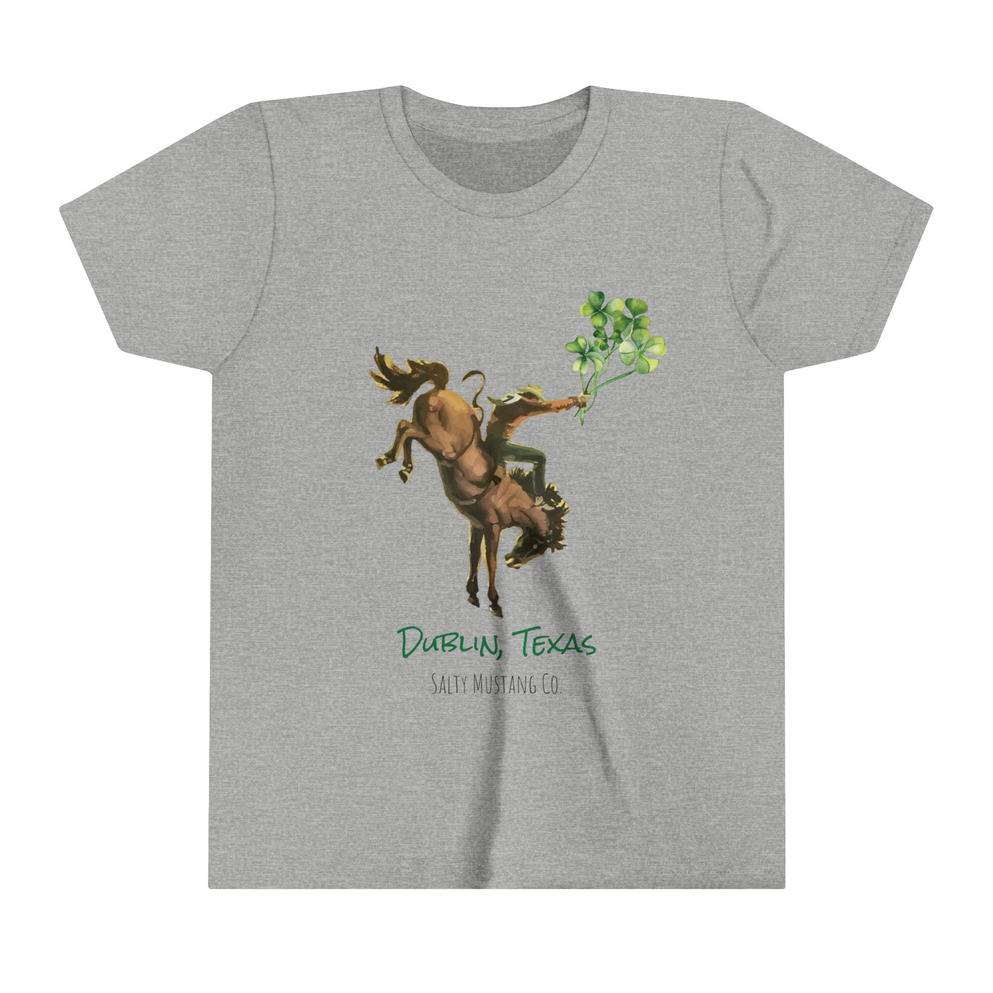 Dublin, Texas Bronc Rider Shamrock Youth Tee