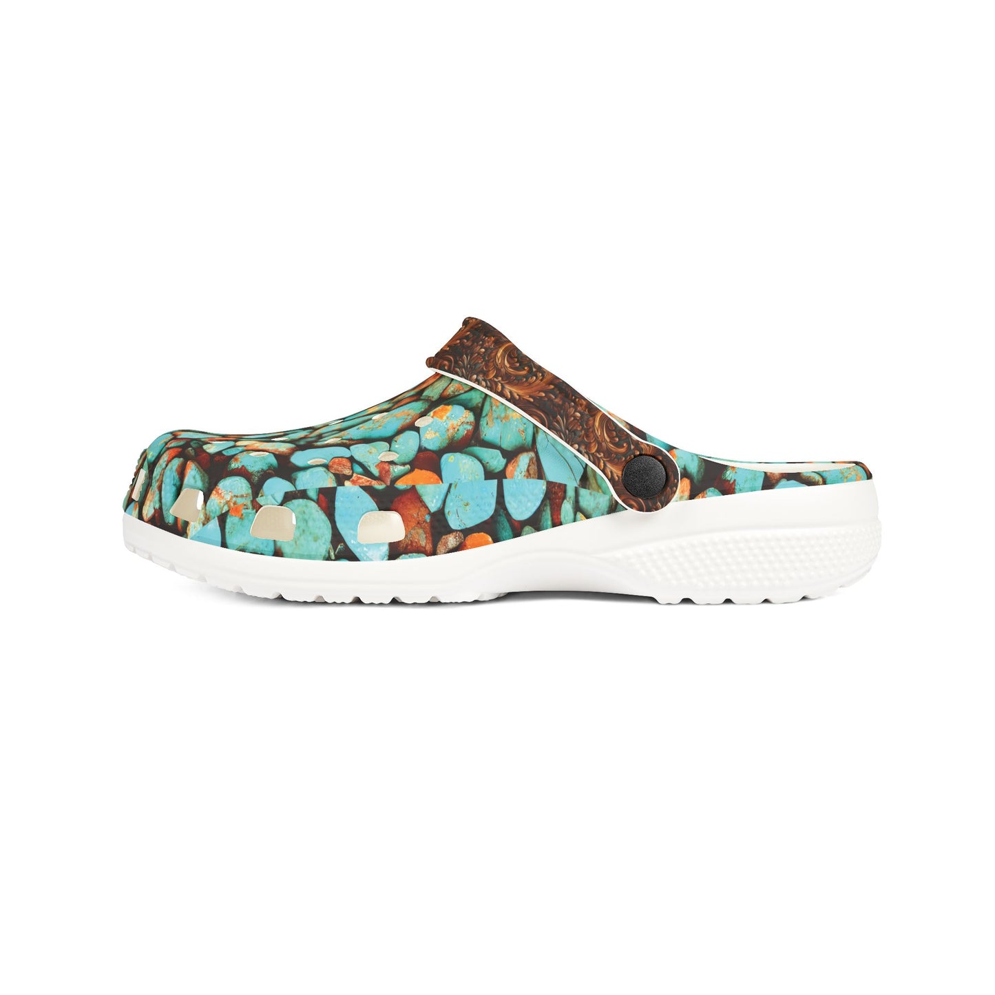 Desert Gem Turquoise Stone Foam Rubber Salty Clogs