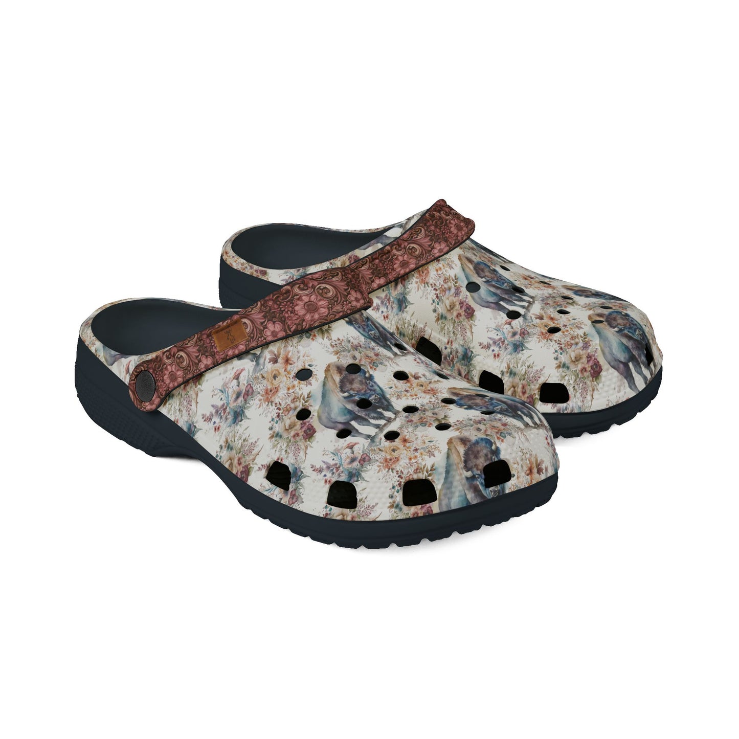 Buffalo Rose Foam Rubber Salty Clogs