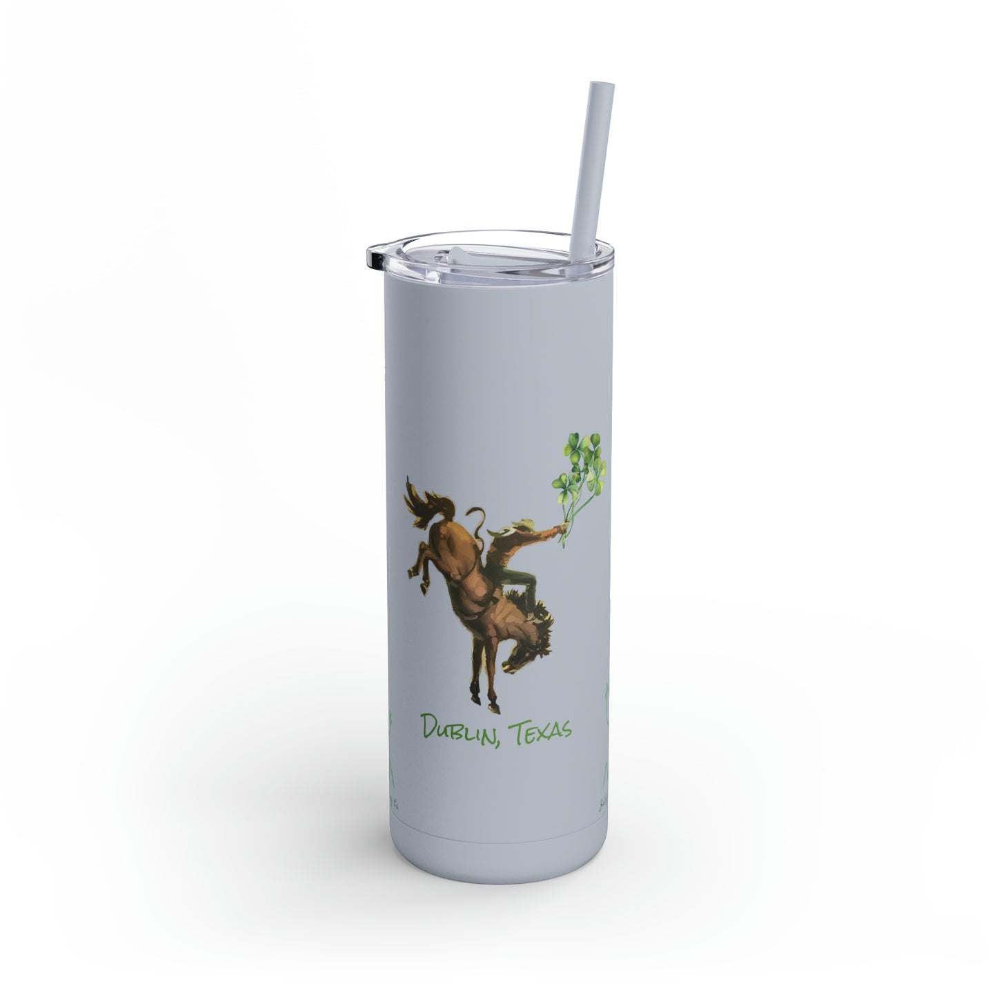 Dublin, Texas Bronc Rider Shamrock Matte Tumbler, 20oz