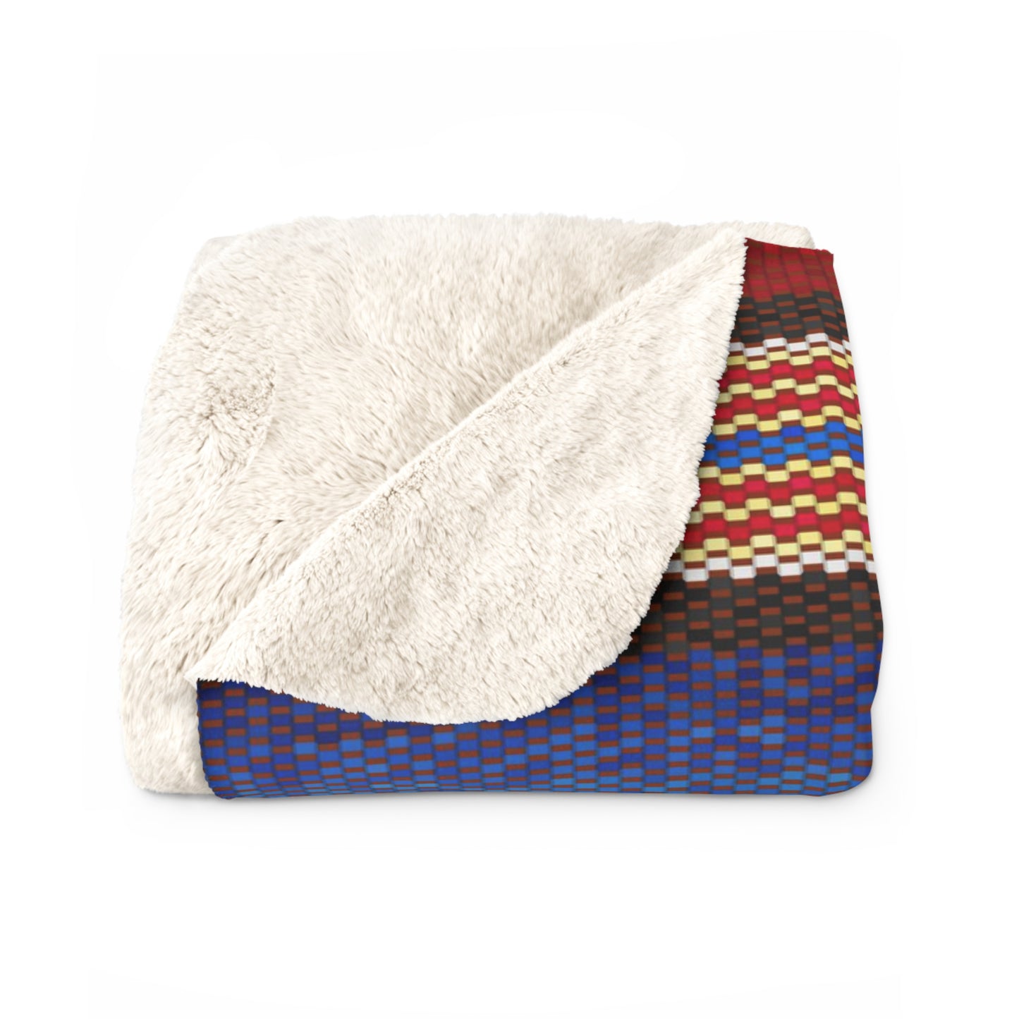 Serape Southwest Pattern Sherpa Fleece Blanket