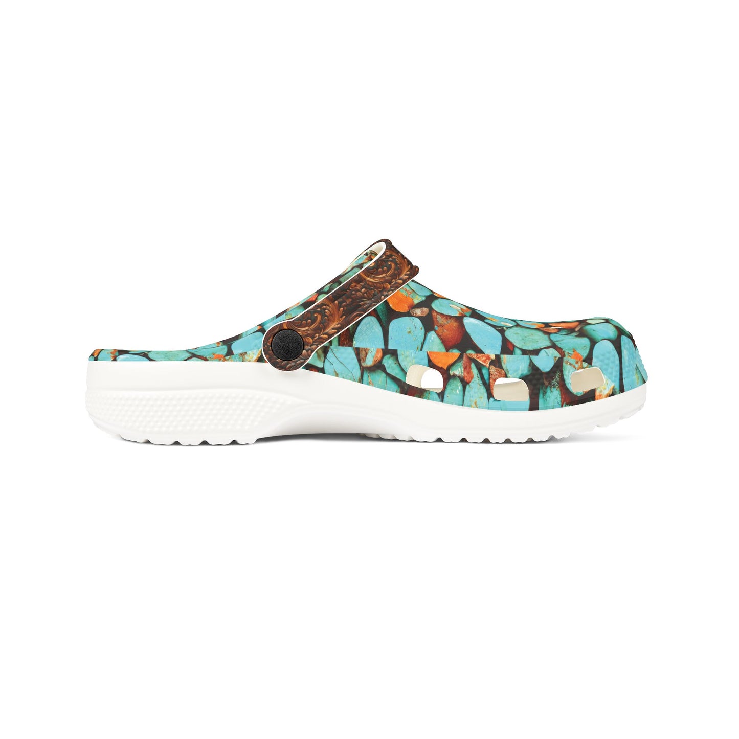 Desert Gem Turquoise Stone Foam Rubber Salty Clogs