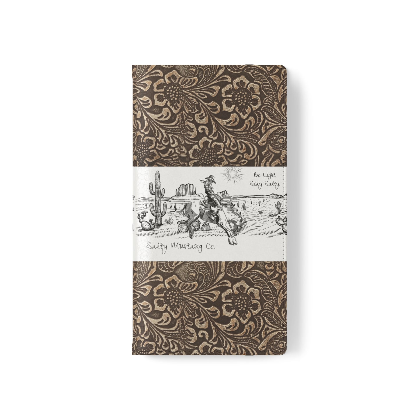West Texas Bronc Rider, Leather Print Flip Cases - Android