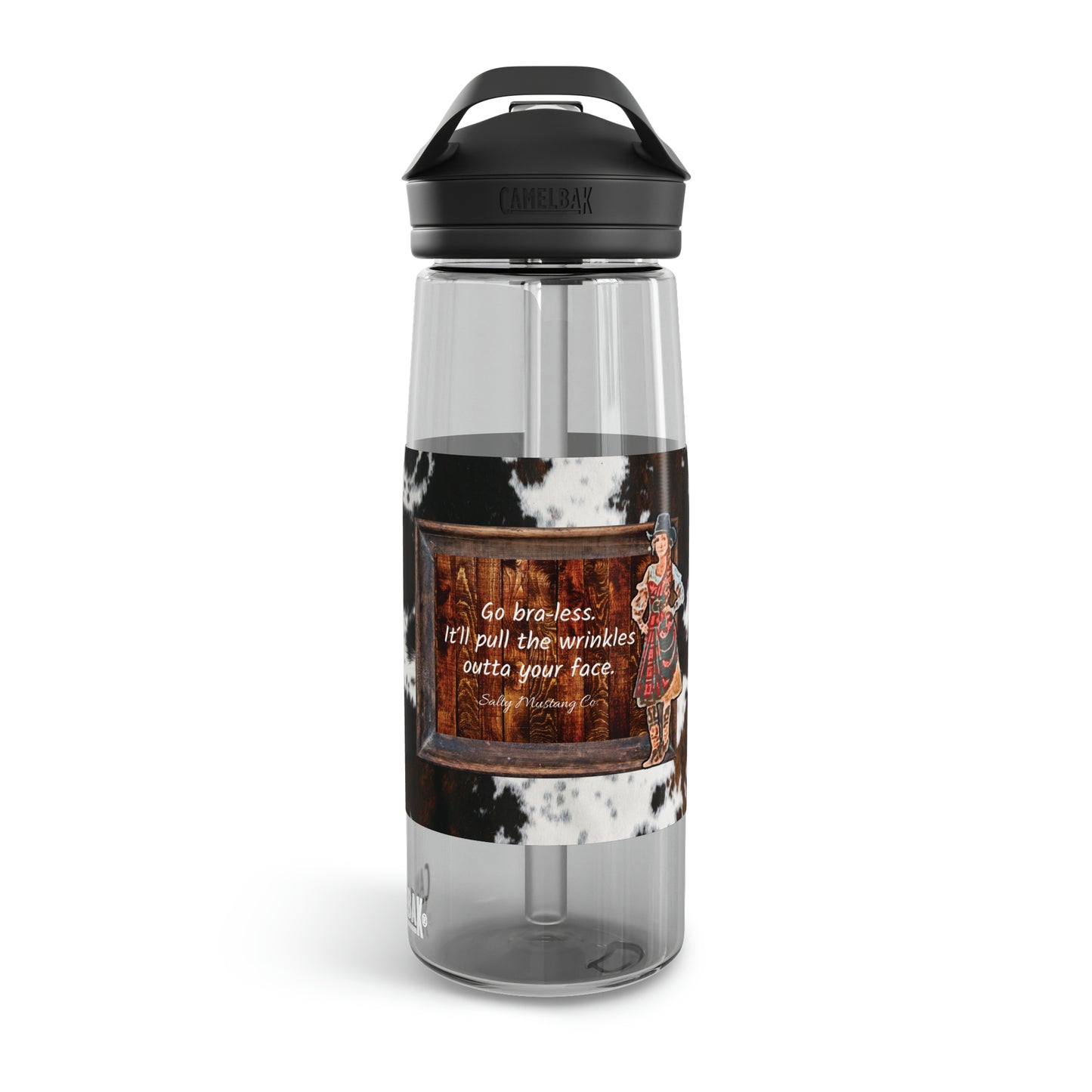 Punchy Queen "Go Bra-less. It'll Pull The Wrinkles Out Of Your Face." CamelBak Eddy® Water Bottle, 20oz\25oz