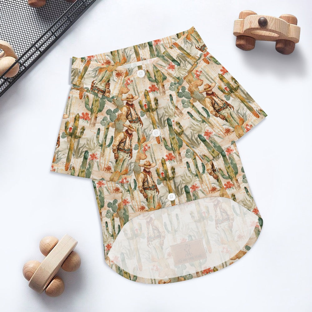 Brewster County Cowboy Button Down Pet shirt
