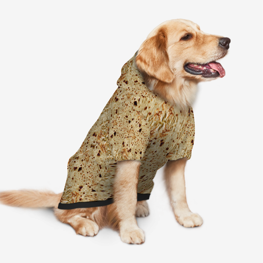 Tortilla Print Lime Pet Hoodie