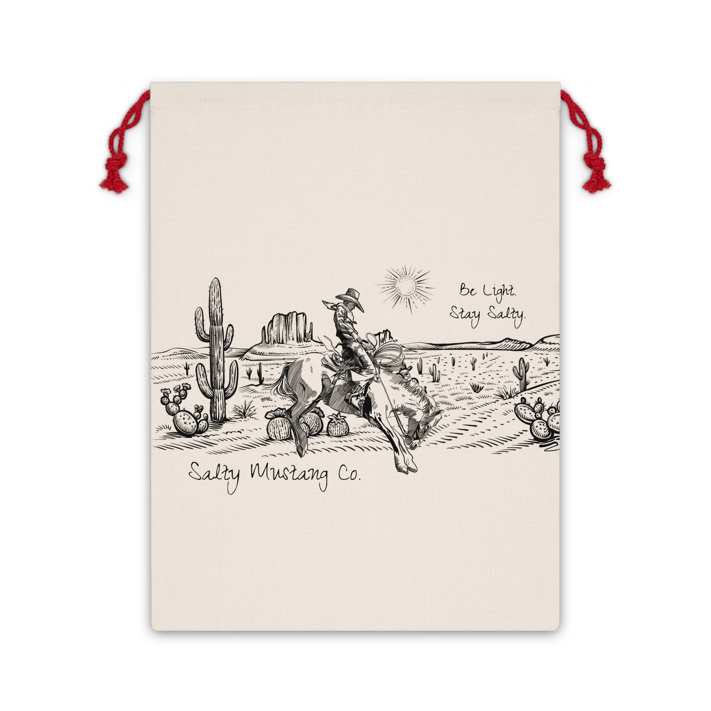 West Texas Bronc Rider Linen Bag