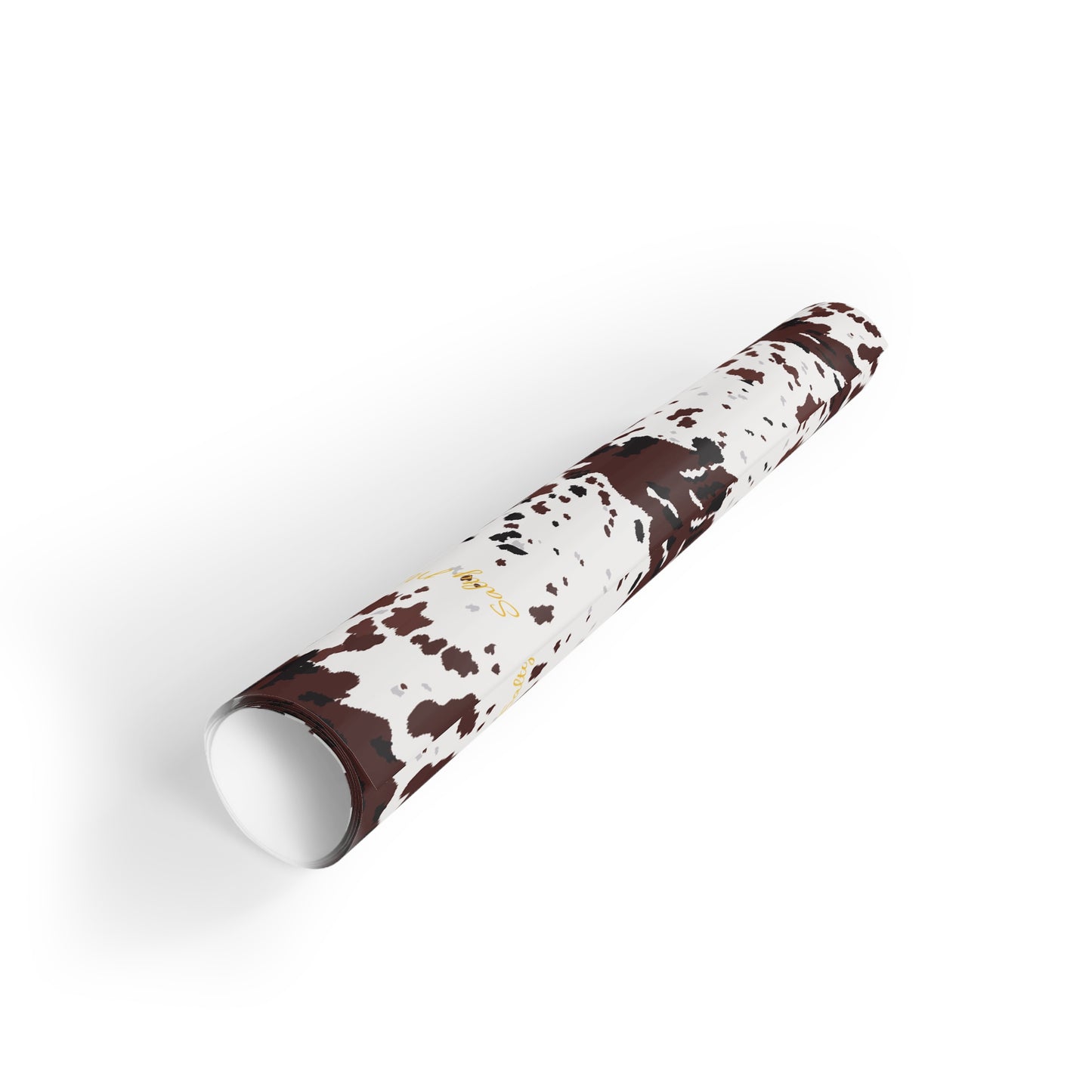 Cowhide Print Gift Wrapping Paper Rolls, 1pc