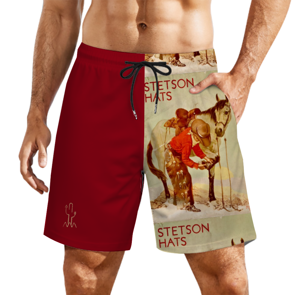 Sound Feet Stetson Poster Men's Mesh Lining Fast Drying Swim Trunks