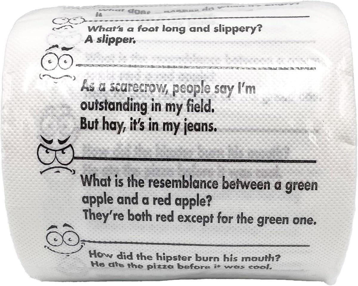 🚽 Crap Jokes for the John – Toilet Paper Roll 🤣 Hilarious Bathroom Humor, Gag Gift