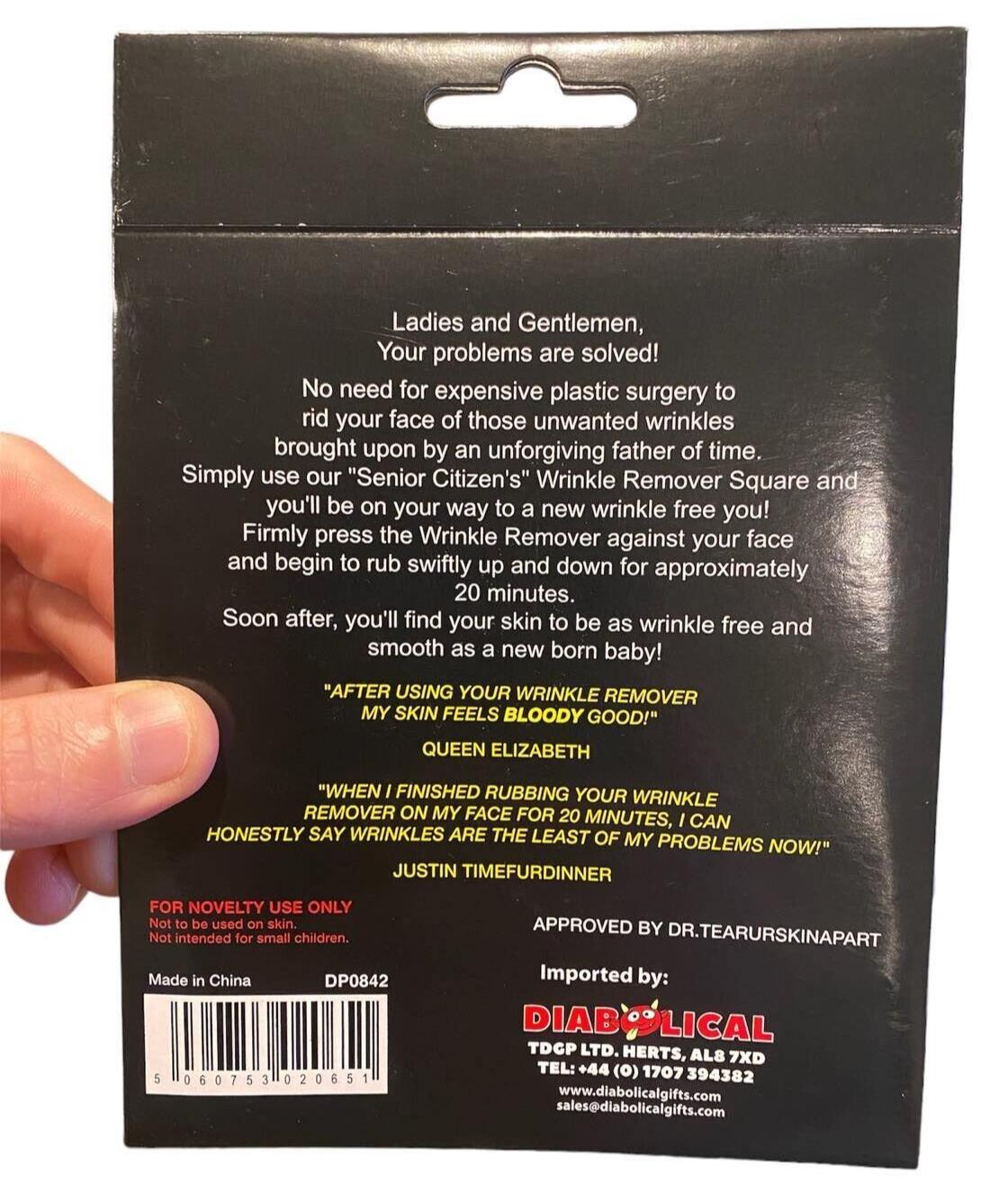 🧓 Senior Citizen Wrinkle Remover – Hilarious Gag Gift (Yes, It’s Sandpaper!)