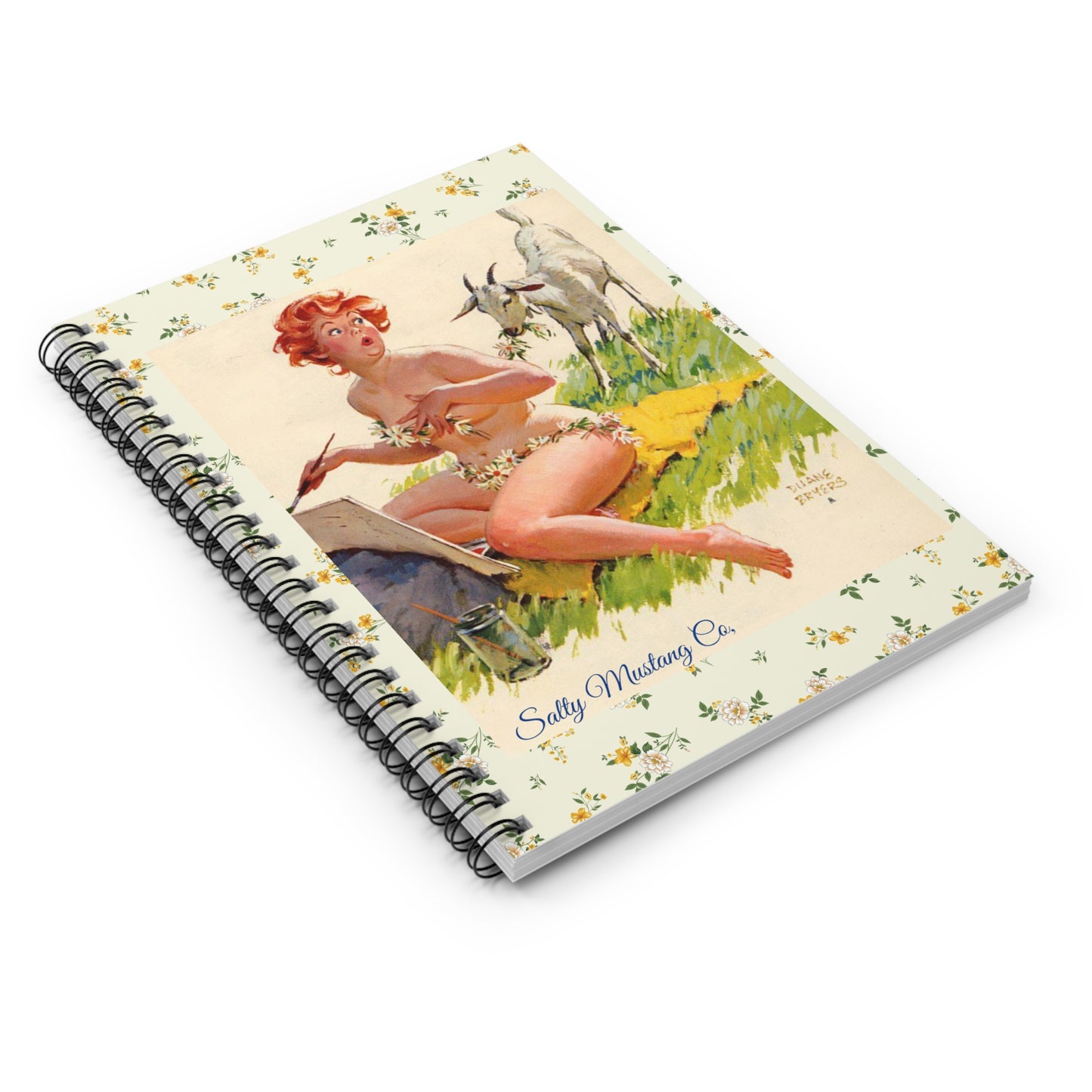 Goofy Goat "Hilda" Spiral Notebook - Ruled Line