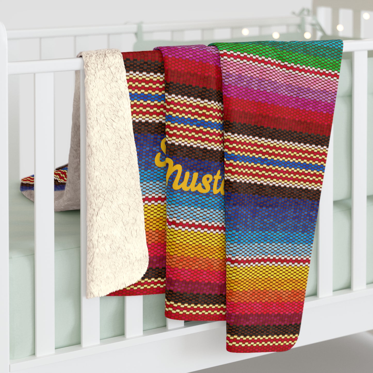 Serape Southwest Pattern Sherpa Fleece Blanket
