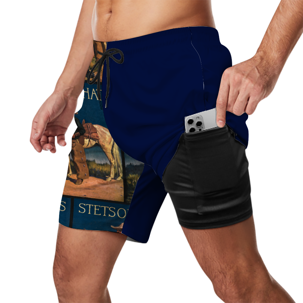 Over The Horizon Stetson Hats Men's Mesh Lining Fast Drying Swim Trunks
