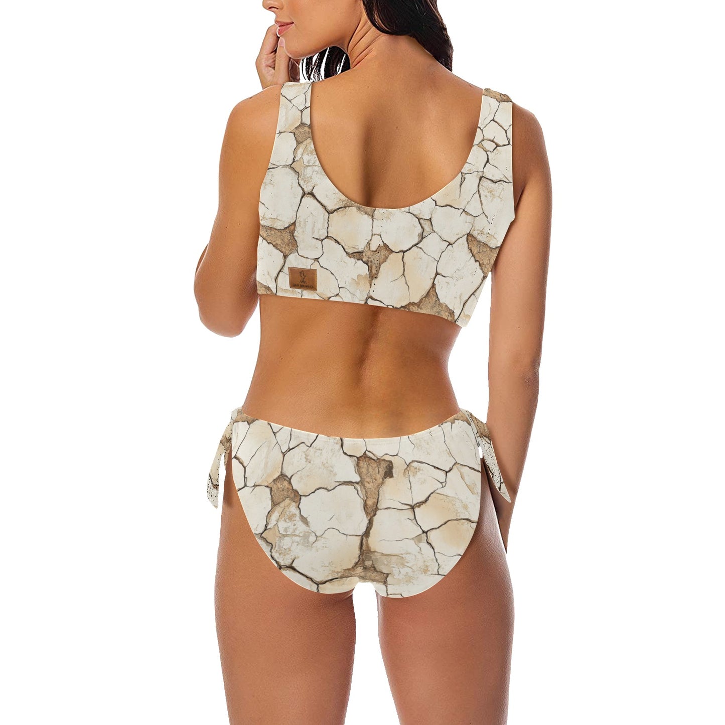 Dry Ground Front Bow Tie Bikini Swimsuit