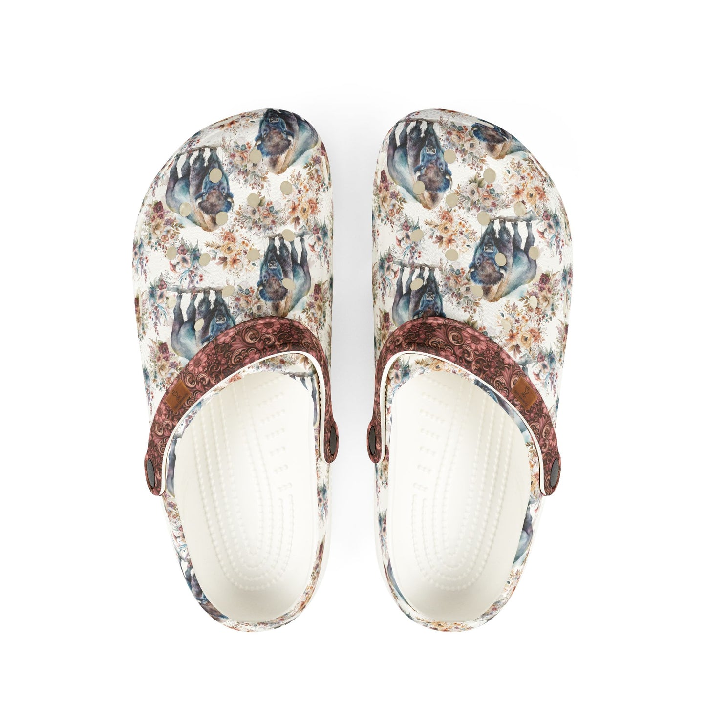Buffalo Rose Foam Rubber Salty Clogs