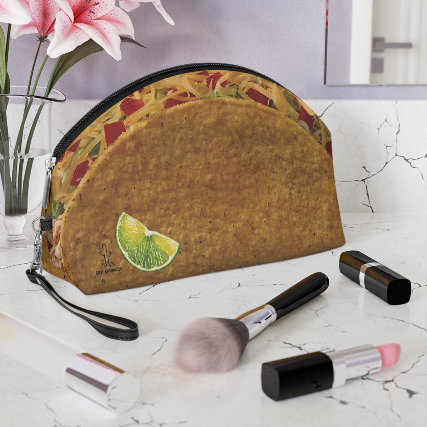 Chicken Taco With Lime Makeup & Accessories Bag