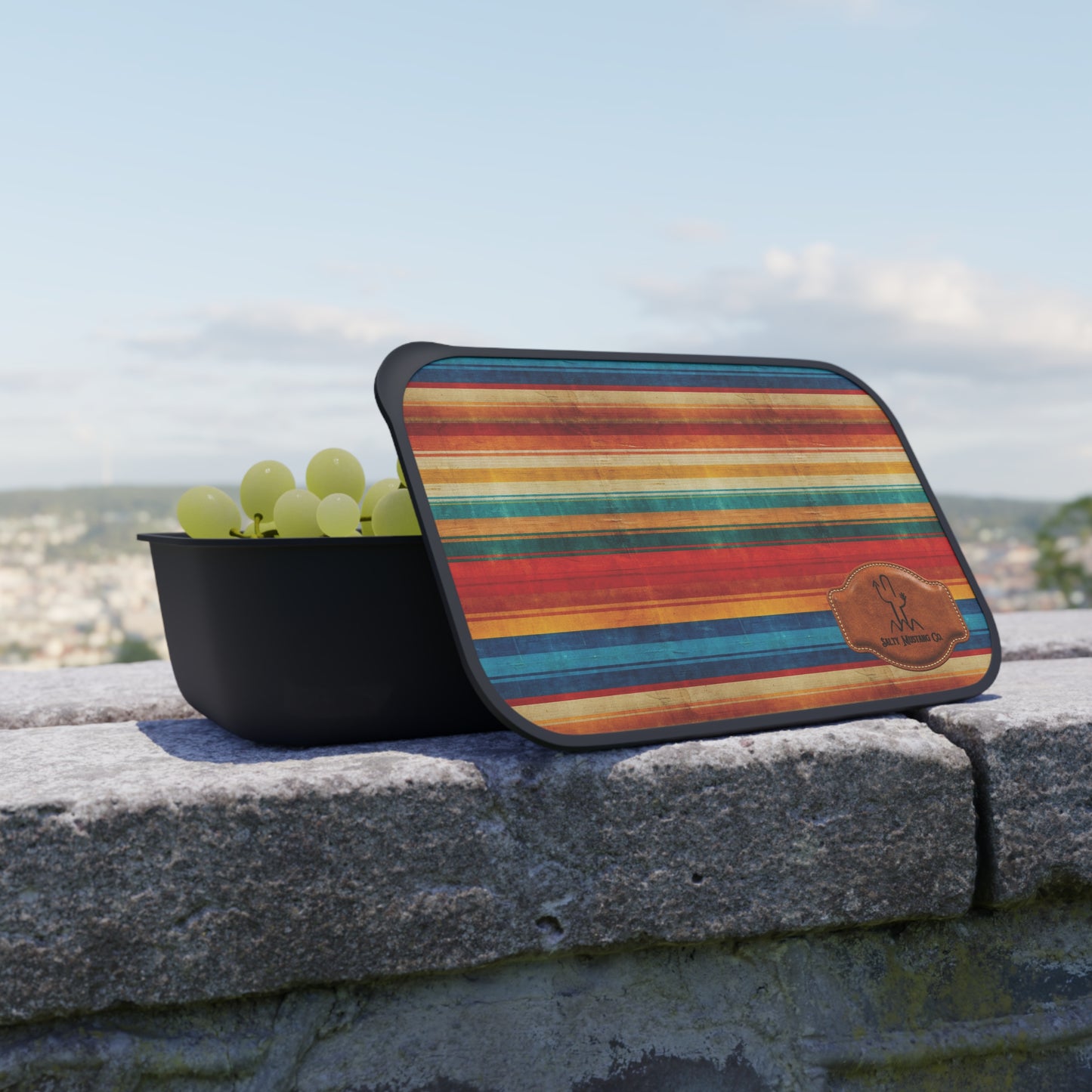 Serape PLA Bento Box with Band and Utensils
