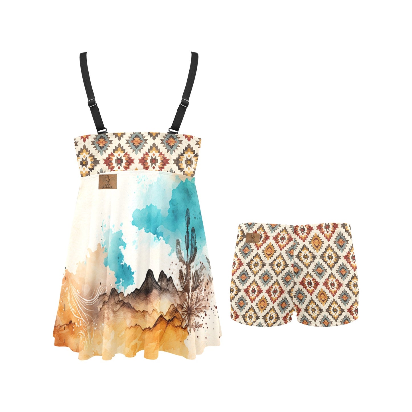 Southwest Soquili Chest Pleat Swim Dress