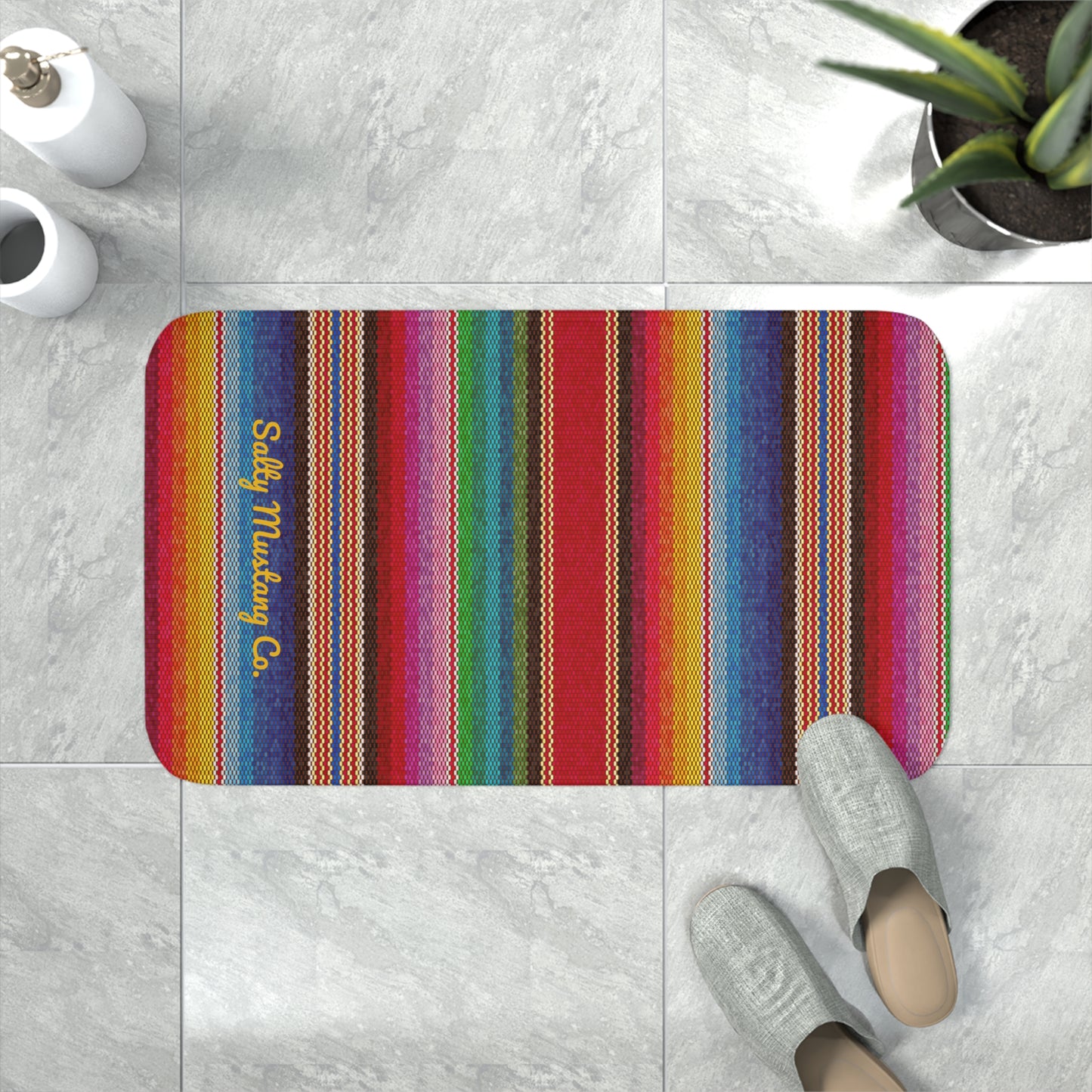 Serape Pattern Memory Foam Bath Mat