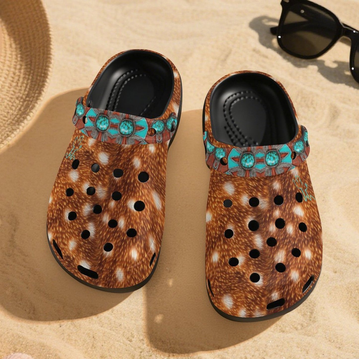 As The Deer Pants For Water High-Heeled Salty Clogs
