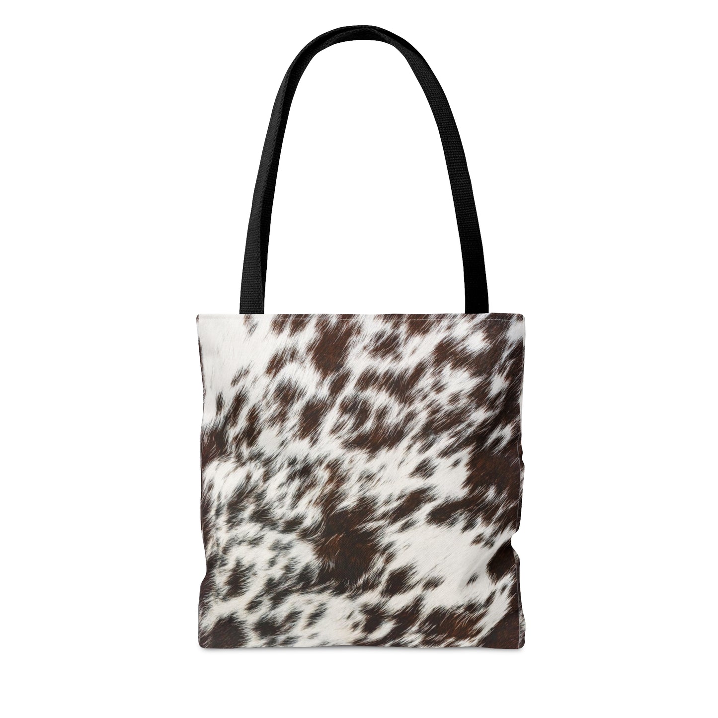Ear Tag #7540 Jumping Spooky Bh, Spotted Cow Hide Print Tote Bag (AOP)