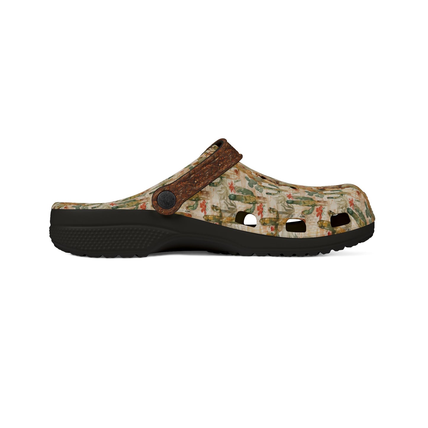 Brewster County Cowboy Leather Print Salty Clogs