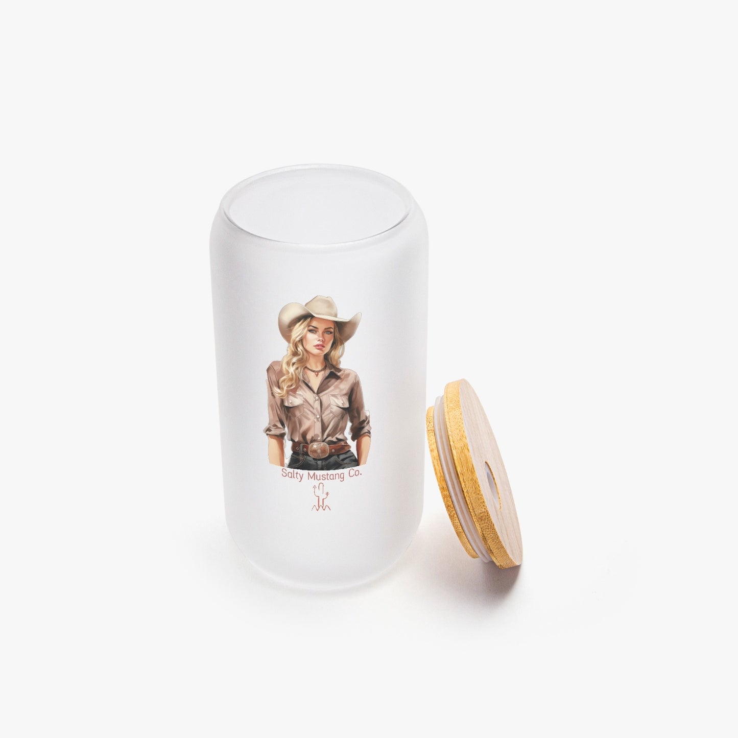 Balmorhea Cowgirl Frosted Glass Cup