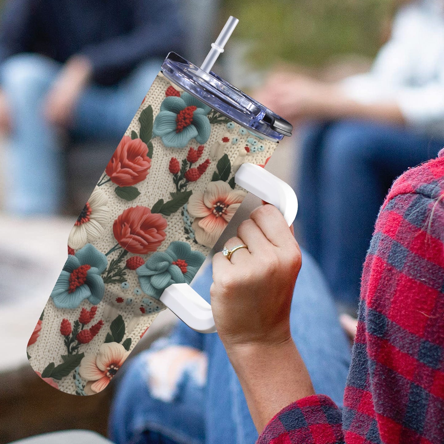 Knit Floral 40 oz Tumbler