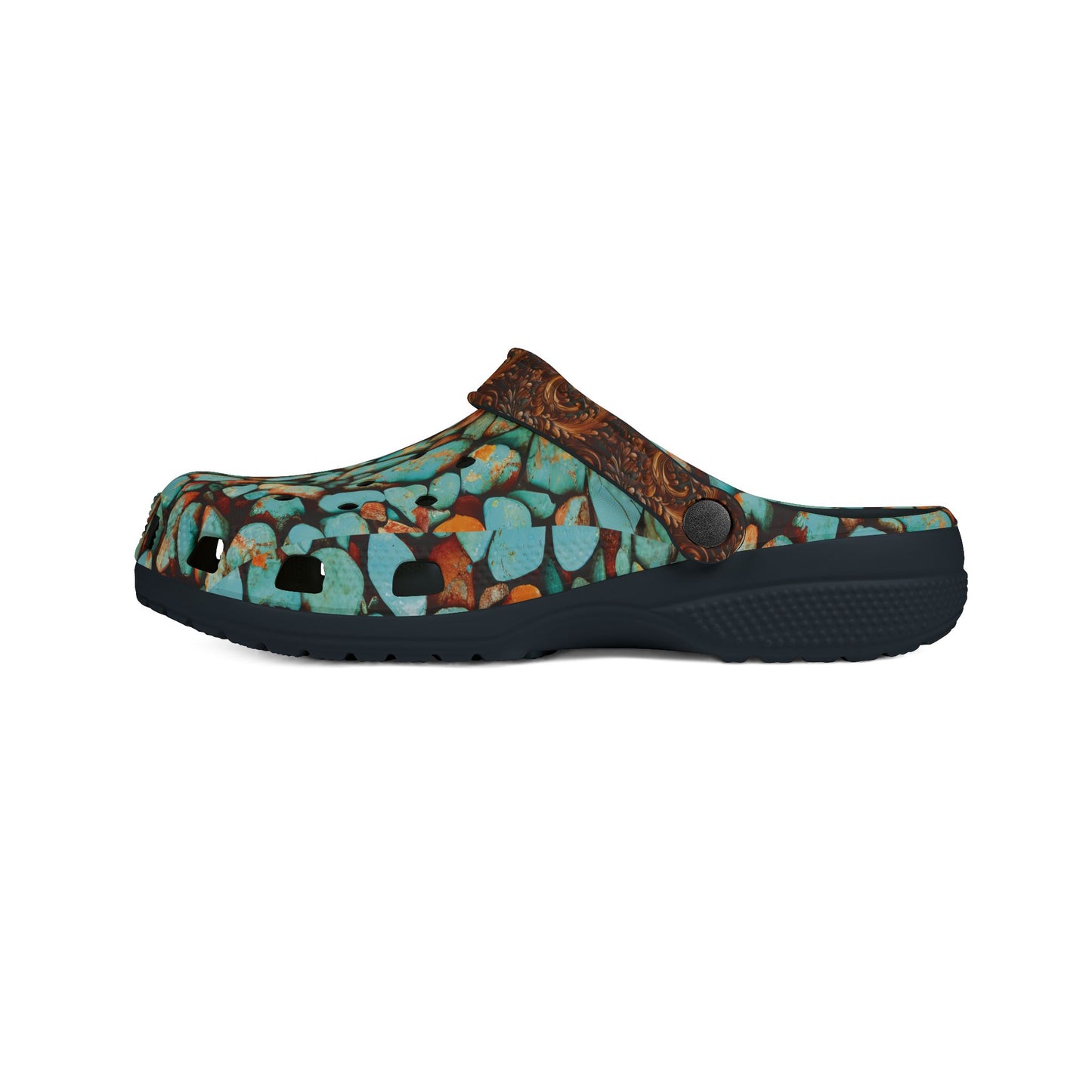 Desert Gem Turquoise Stone Foam Rubber Salty Clogs