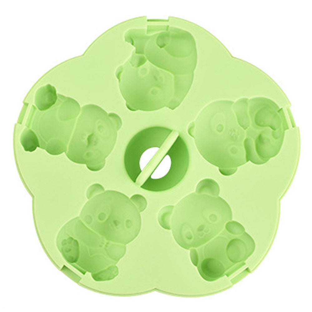 Cute Panda Shape Silicone Baby Food DIY Mold Steamed Cake Maker (No FDA)