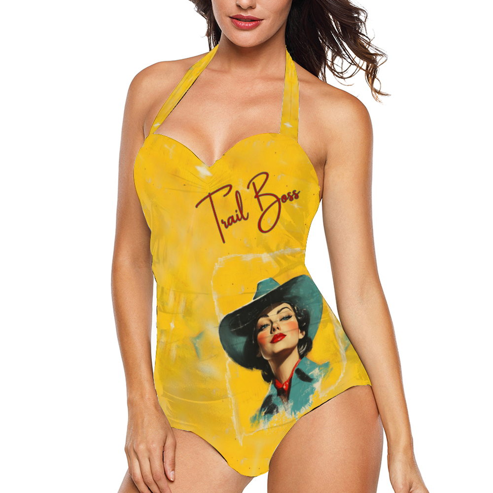 Trail Boss Couture Women's Halterneck One Piece Swimsuit