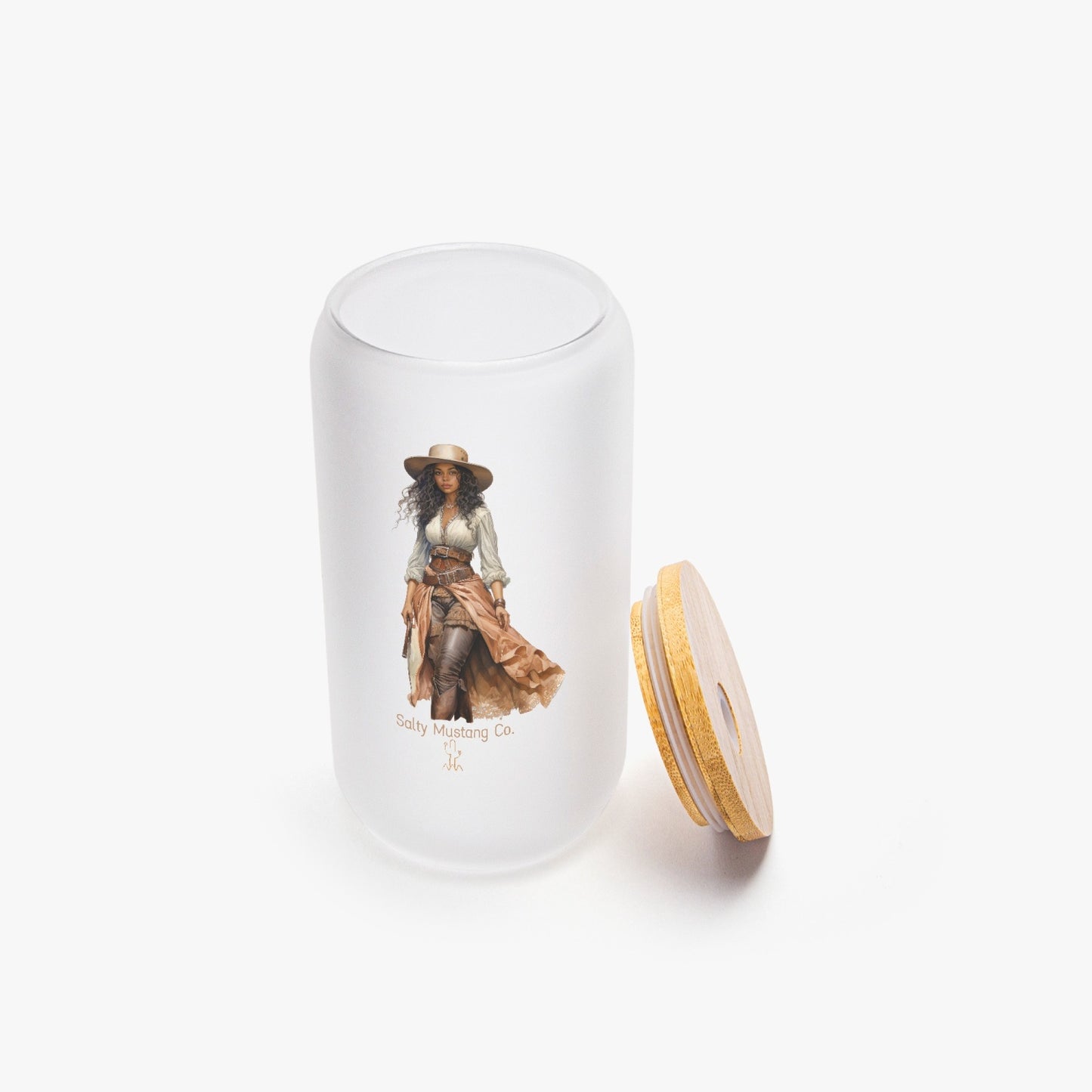 Van Horn Cowgirl Frosted Glass Cup