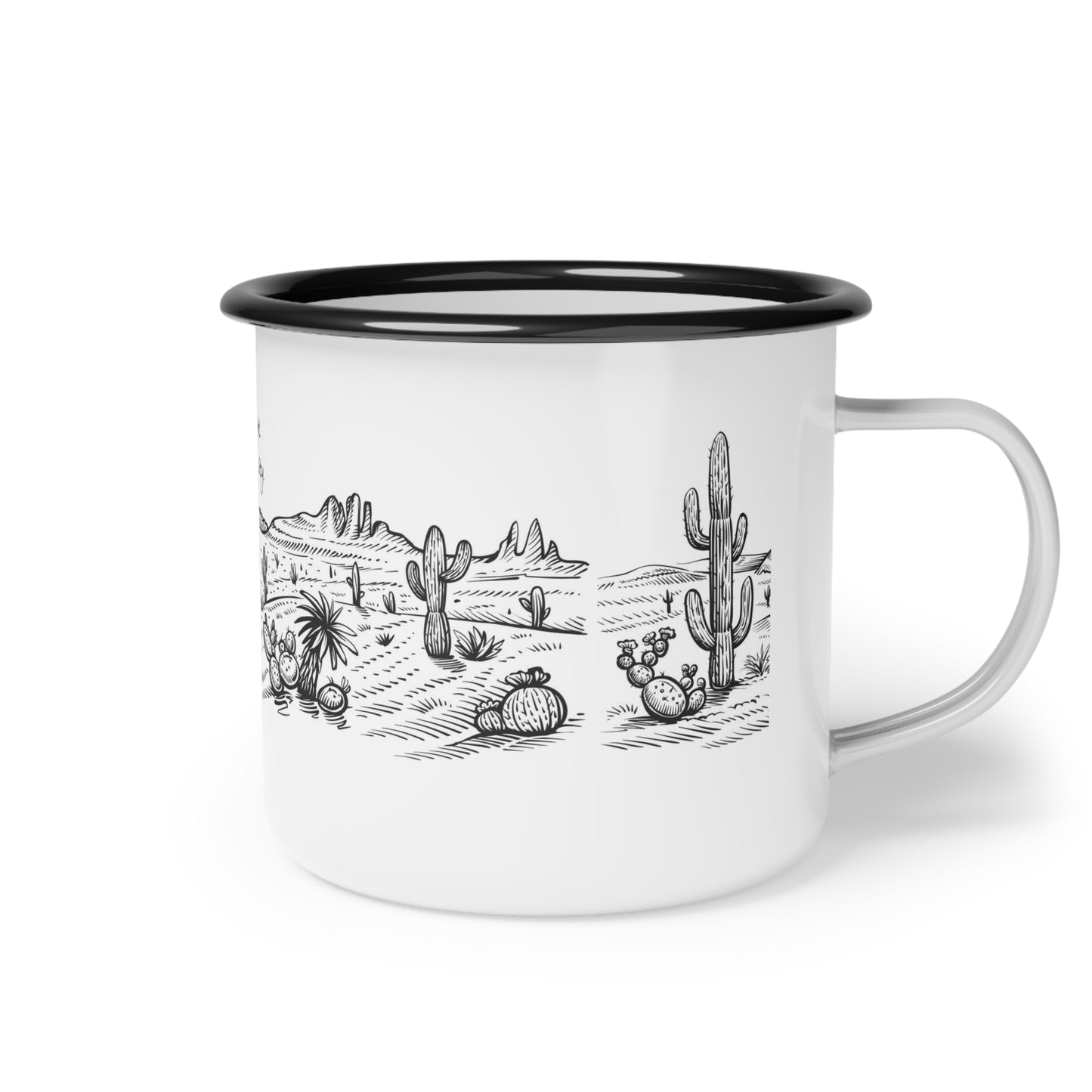 West Texas Bronc Rider Enamel Camp Cup