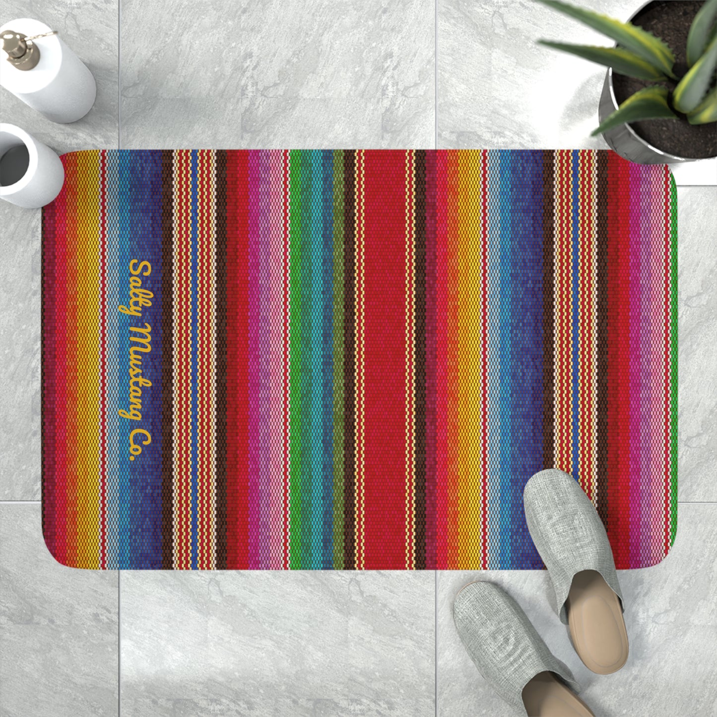 Serape Pattern Memory Foam Bath Mat