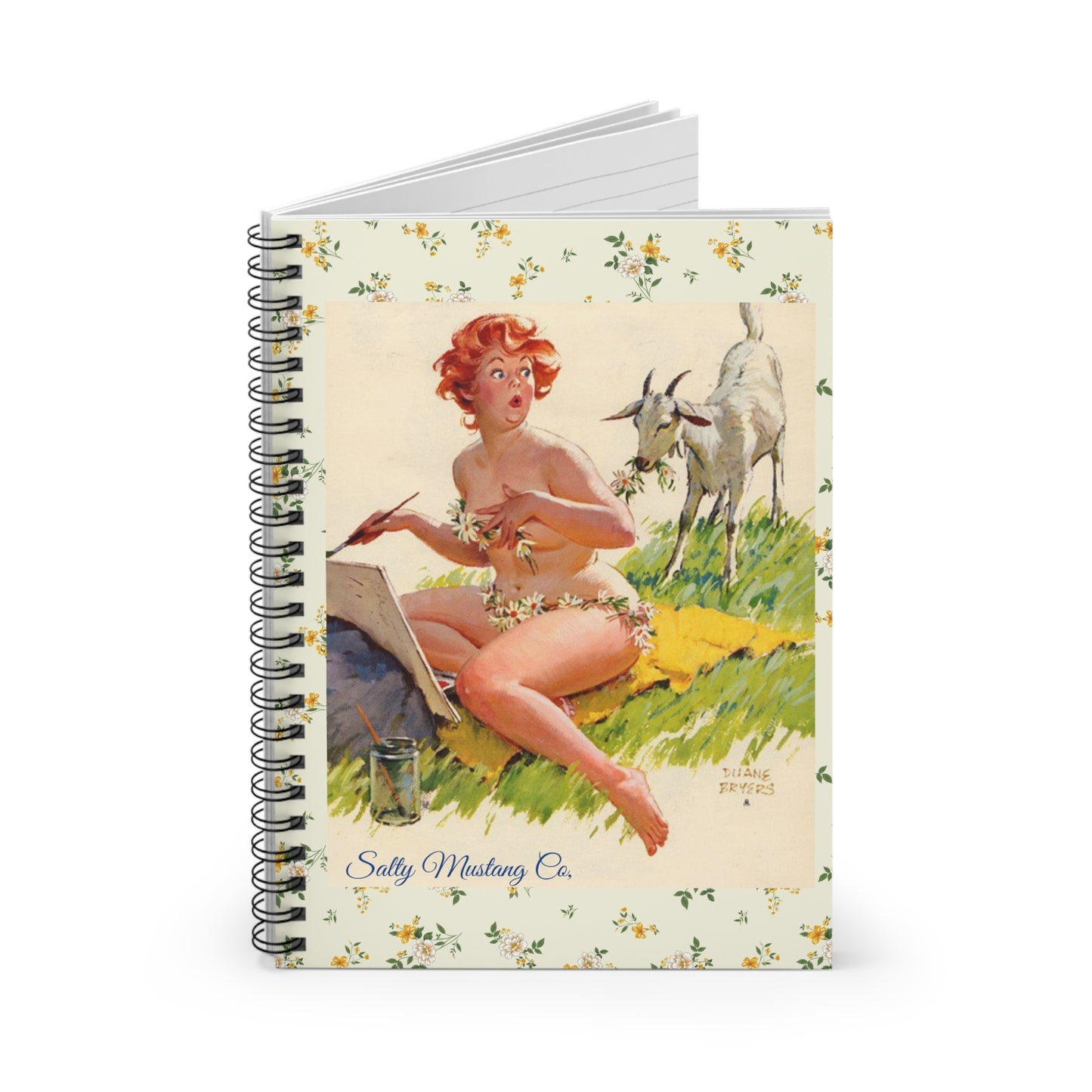 Goofy Goat "Hilda" Spiral Notebook - Ruled Line